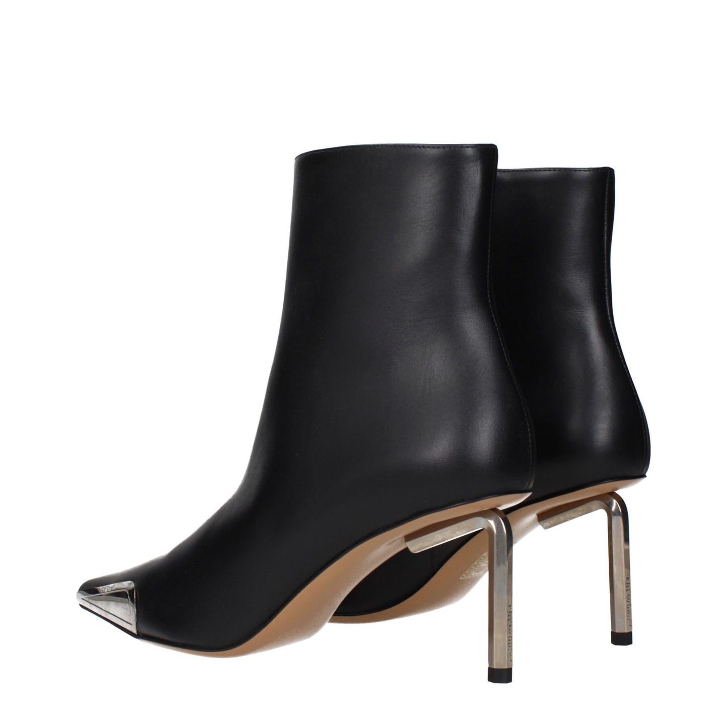 Off-White Black Leather Ankle Boots 1728,75667636384,Ankle - Boots - Shoes,Black,Boots - Shoes,EU36/US6,EU37/US7,EU39/US9,New with tags,Off-White,Shoes,Women