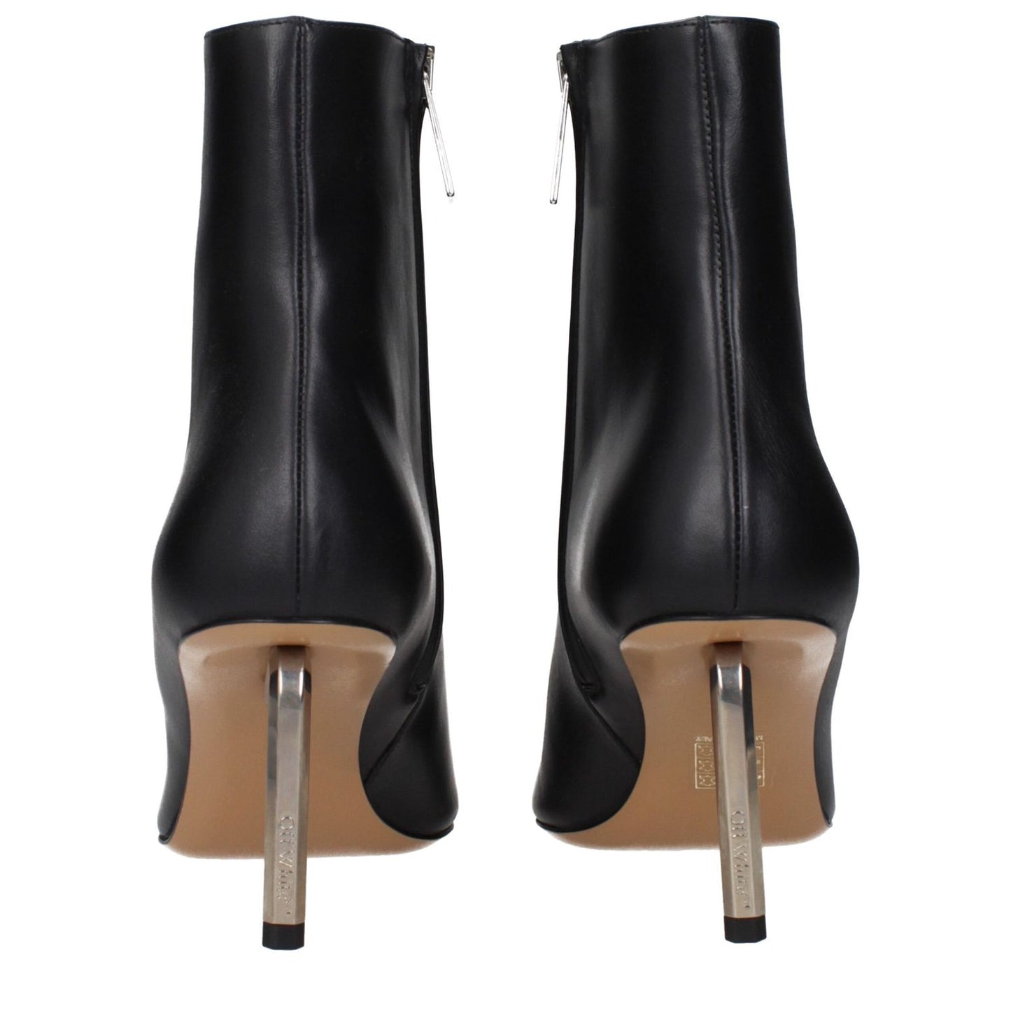 Off-White Black Leather Ankle Boots 1728,75667636384,Ankle - Boots - Shoes,Black,Boots - Shoes,EU36/US6,EU37/US7,EU39/US9,New with tags,Off-White,Shoes,Women