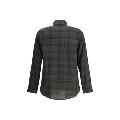 Saint Laurent Green Cotton Pattern Shirt