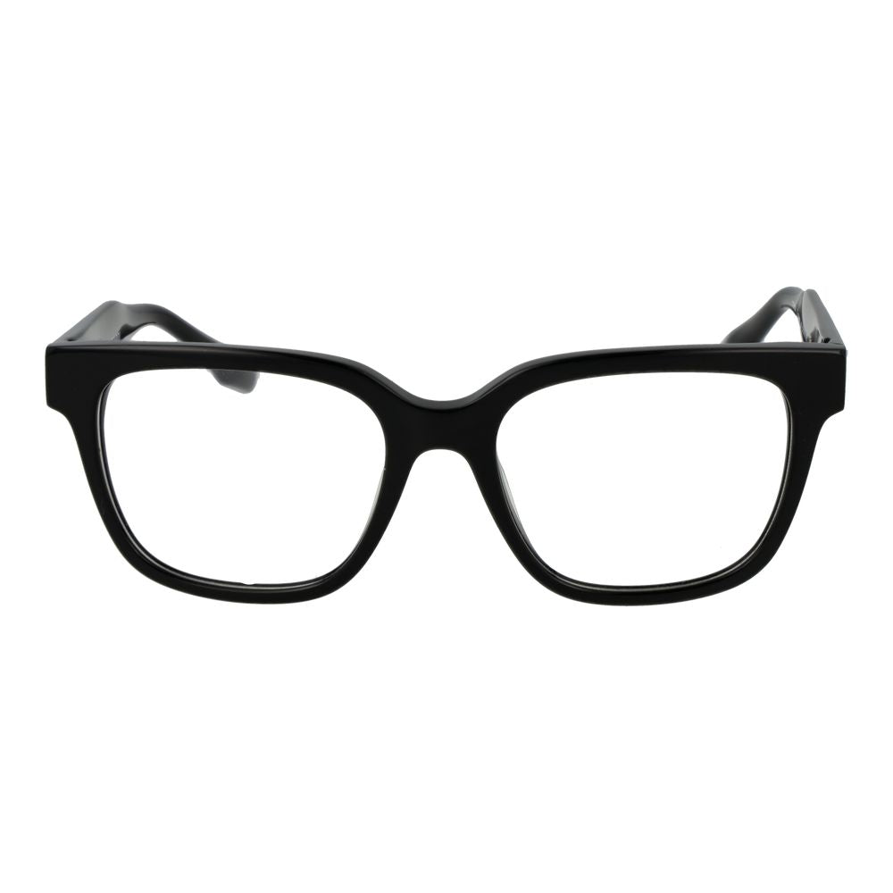Trussardi Black Acetate Glasses (Frames) full-rim square style with demo lenses, acetate material, and spring hinge for men.