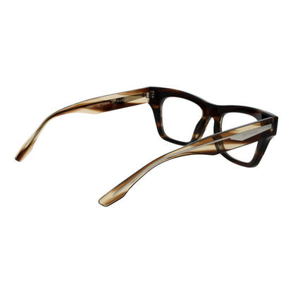 Trussardi Brown Acetate Glasses (Frames), full-rim rectangle style with demo lenses and branded case included, for women.