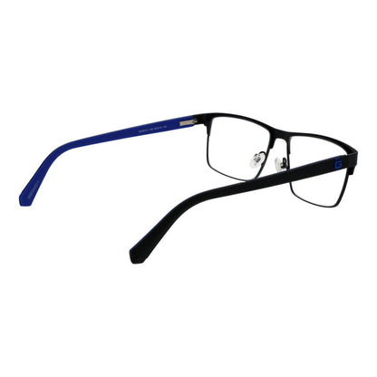 Alt Tag: Guess Black Metal Glasses (Frames) for men with full-rim, rectangle style and spring hinge.