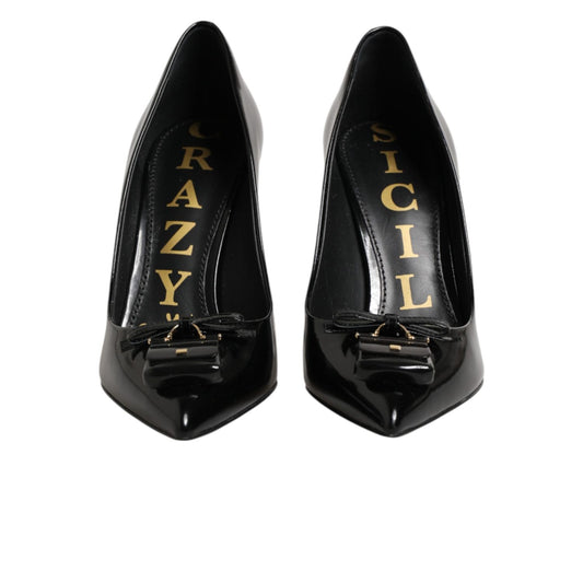 Dolce & Gabbana Black Bag Embellished Heels Pumps Shoes