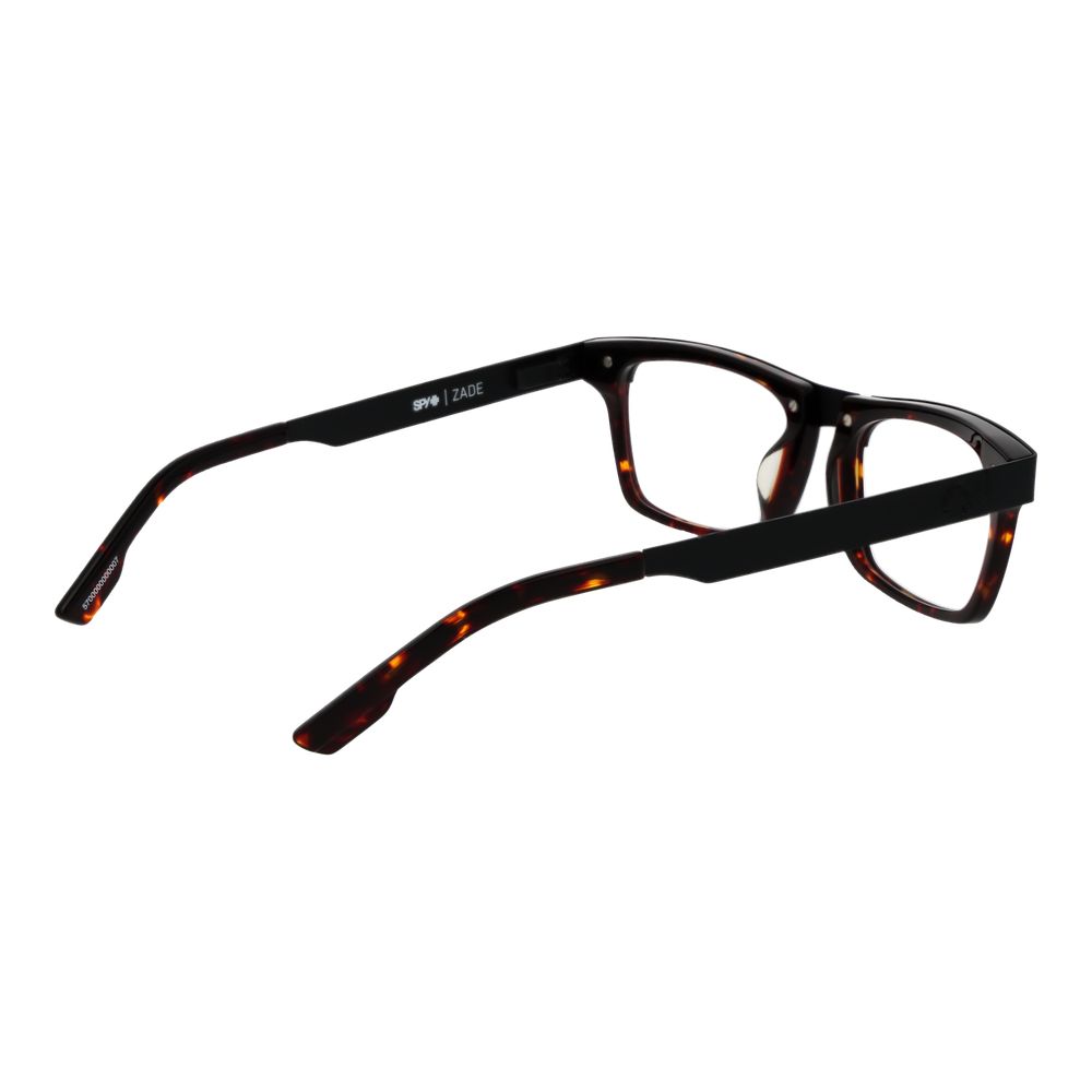 Spy Black Metal & Plastic Glasses (Frames), unisex black full-rim, metal & plastic material, rectangle style, comes with branded case.
