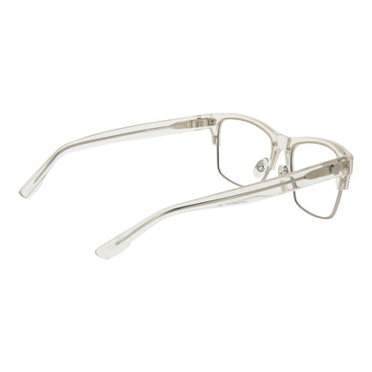 Unisex Spy Transparent Plastic Glasses (Frames) with full-rim rectangle style, transparent color, and plastic lenses.