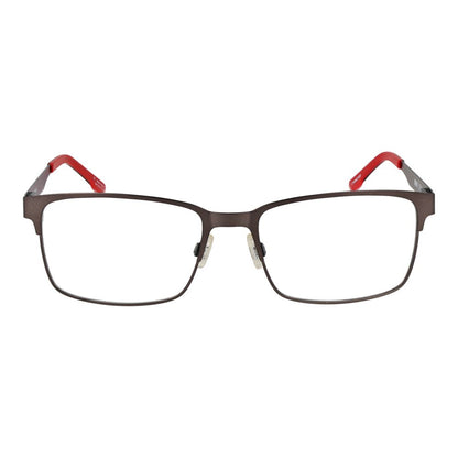Rectangle Spy Black Plastic Glasses (Frames) with full-rim black frame, plastic material, and spring hinge for unisex wear.
