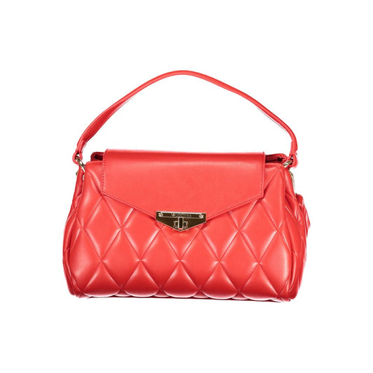 Mario Valentino Rosso Polyurethane Women's Bag with Adjustable Shoulder Strap