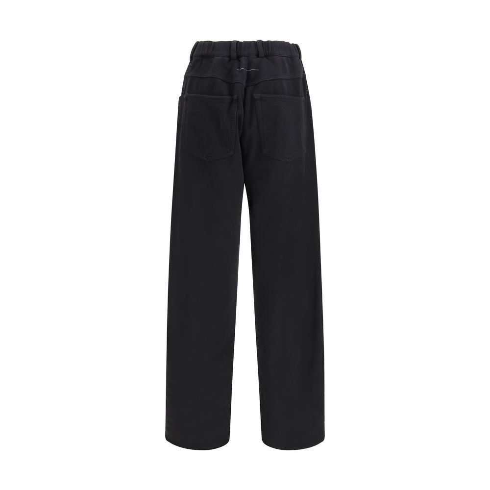 MM6 Black Cotton Athletic Pants 1728,72470364320,Athletic Pants - Pants - Clothing,Black,Clothing,L,M,MM6,New with tags,Pants - Clothing,Women