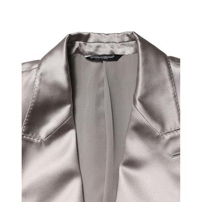 Dolce & Gabbana Silver SICILIA Single Breasted Jacket Blazer