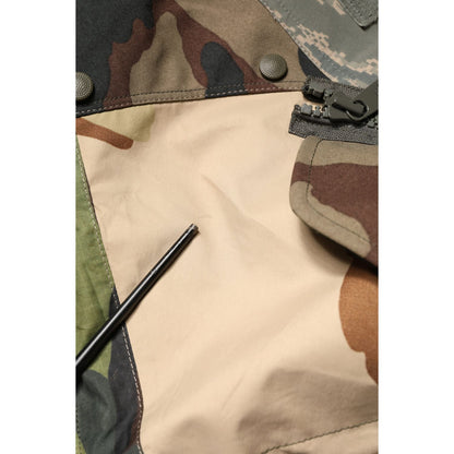 Dolce & Gabbana Multicolor Camouflage Hooded RainCoat Jacket