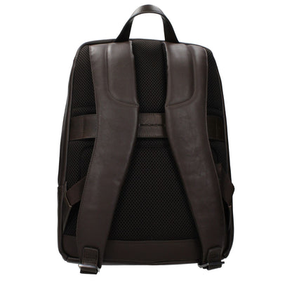 Piquadro Brown Leather Backpack