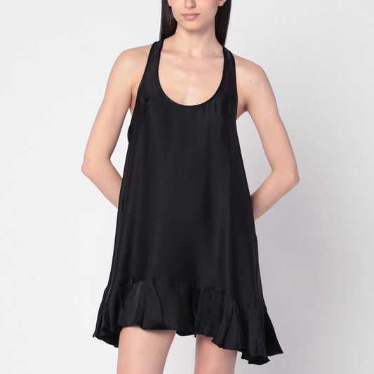 ANINE BING Black Lilith dress in silk blend