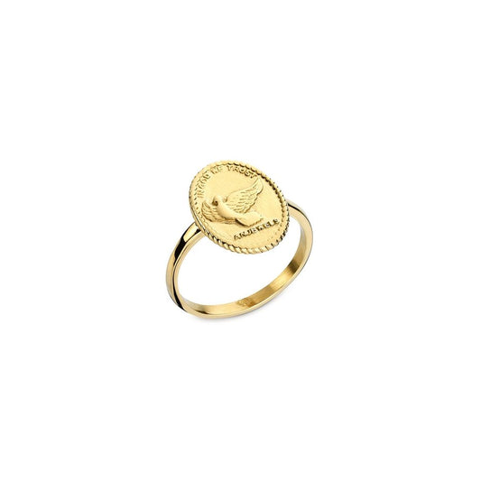 AN JEWELS JEWELRY Mod. AAC.R01Y-7 gold ring with engraved design