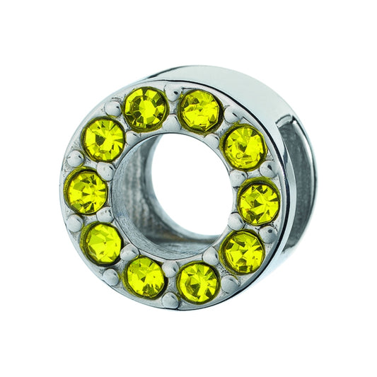 AN JEWELS JEWELRY Mod. AL.DLI01YL studded with yellow gemstones in a circular design