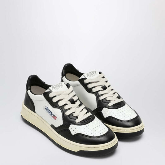 AUTRY Medalist black/white leather trainer AULWWB01/R_AUTRY-WB01_500