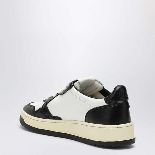AUTRY Medalist black/white leather trainer AULWWB01/R_AUTRY-WB01_500