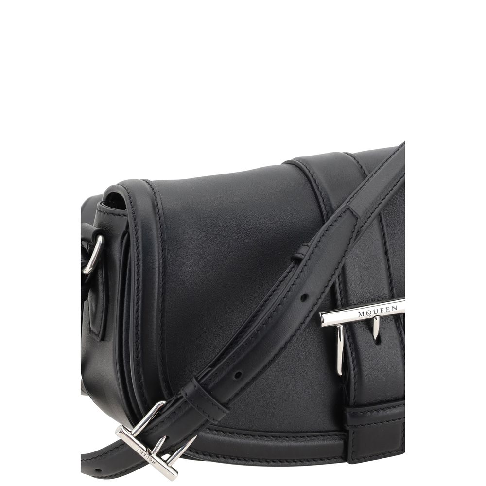 Alexander McQueen Black T-bar Shoulder Bag