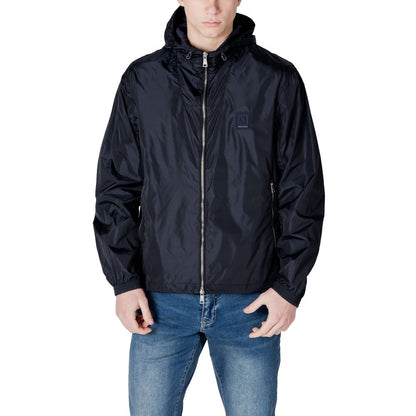 Armani Exchange Blue Polyamide Shell Jacket