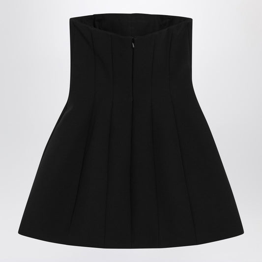 Max Mara Pianoforte Black bustier dress in sablÃ&copy;