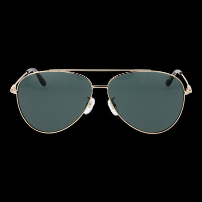 BMW MOD. BW0045-H 6232N sunglasses for men featuring a sleek aviator design with green lenses and a gold frame.