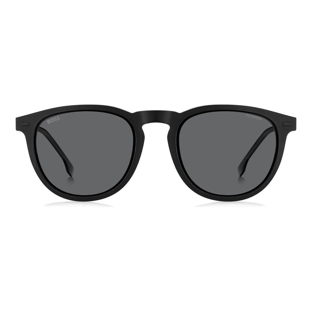 BOSS MOD. BOSS 1640_CS WITH CLIP ON sunglasses for gents, polyamide material, front view with clip-on feature, sleek design.