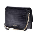 Baldinini Trend Black Calfskin Women Crossbody Bag BA-12243