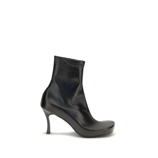 Balenciaga Black Calf Leather Bos Taurus Ankle Boots