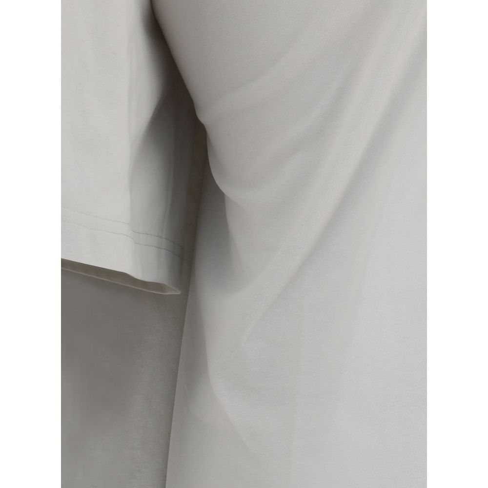 Close-up of Balenciaga White Cotton Casual Dress showing minimal design and fabric texture.
