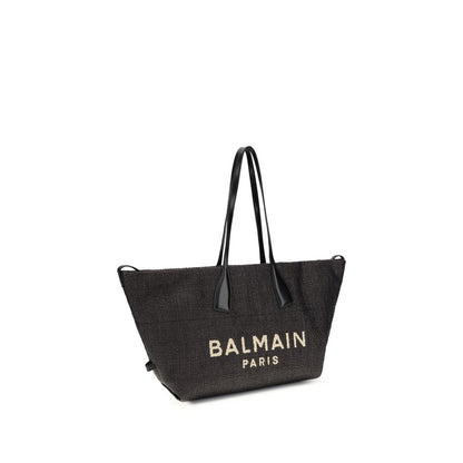 Balmain Black Raffia Shoulder Bag 1728,72470364320,Bags,Balmain,Black,New with tags,Shoulder Bags - Bags,Women