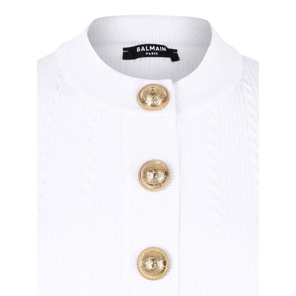 Balmain Ribbed buttoned top Topwear