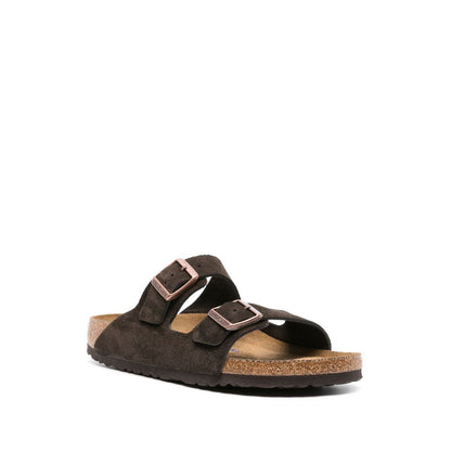 Birkenstock Arizona buckled suede sandals