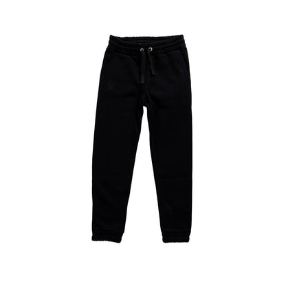 Blauer Black Cotton Joggers (Workout Pants) featuring elastic waistband and cuffs for comfort and style.