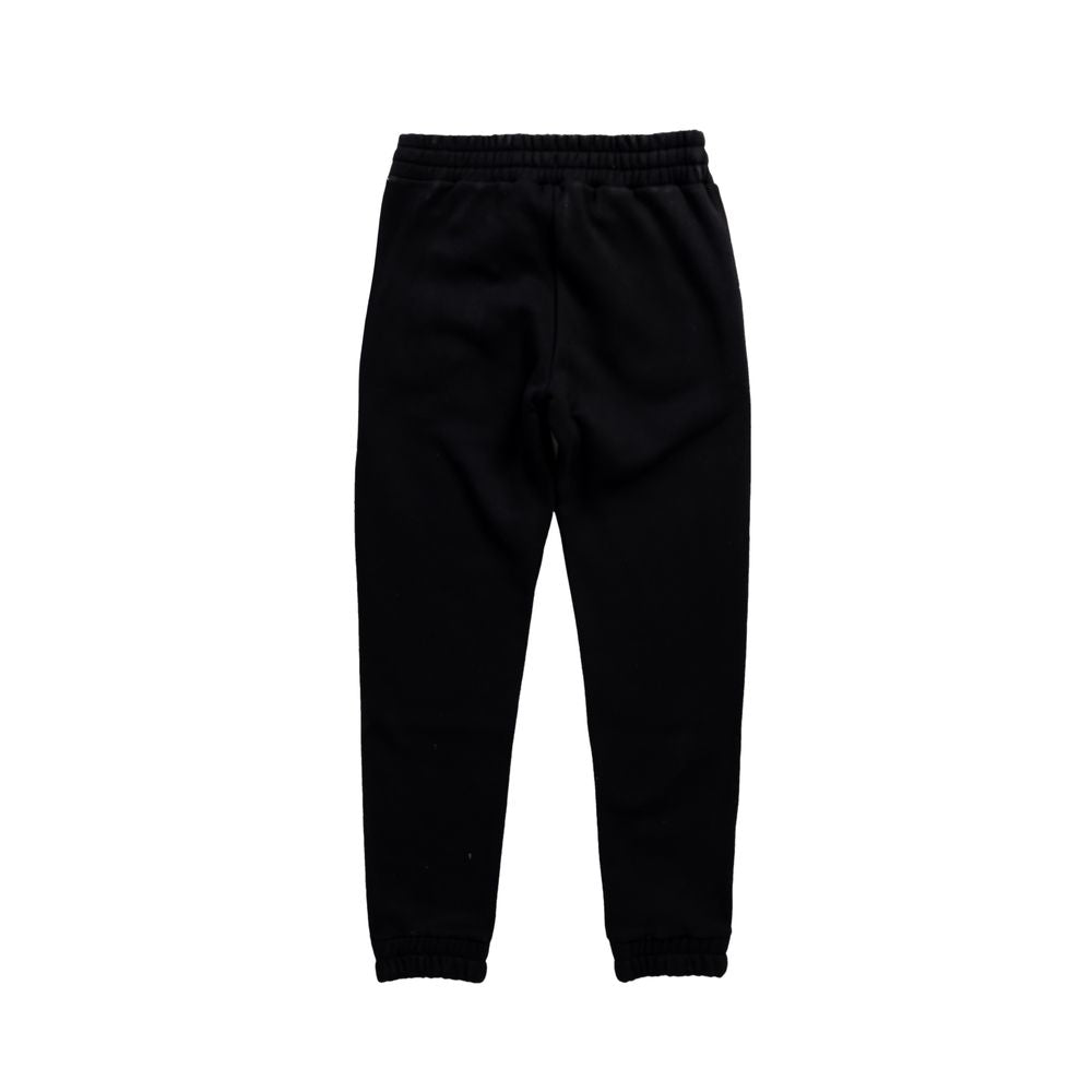 Blauer Black Cotton Joggers (Workout Pants) with elastic waistband and cuffs, made of 64% cotton and 36% polyester for comfort and style.