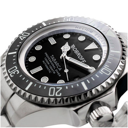 Bobroff Gray Stainless Steel Dress Watch