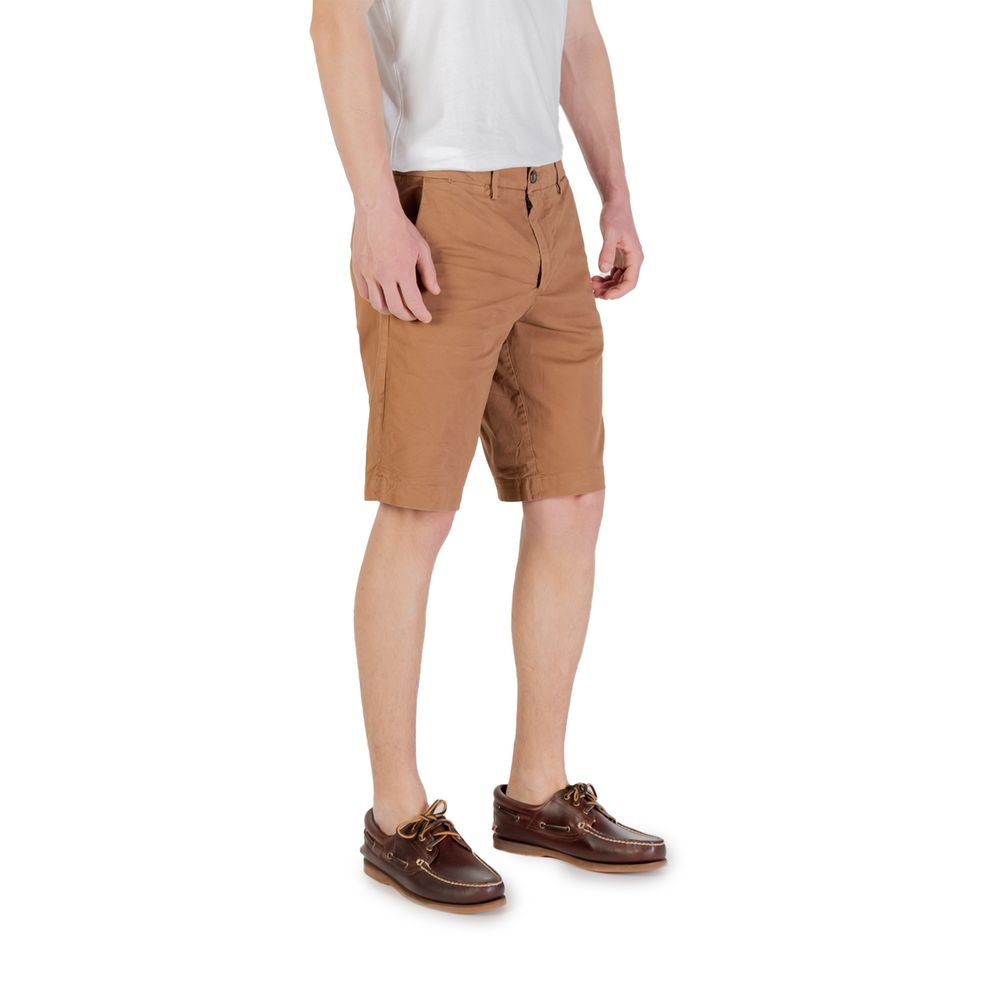 Borghese Beige Cotton Bermuda Shorts
