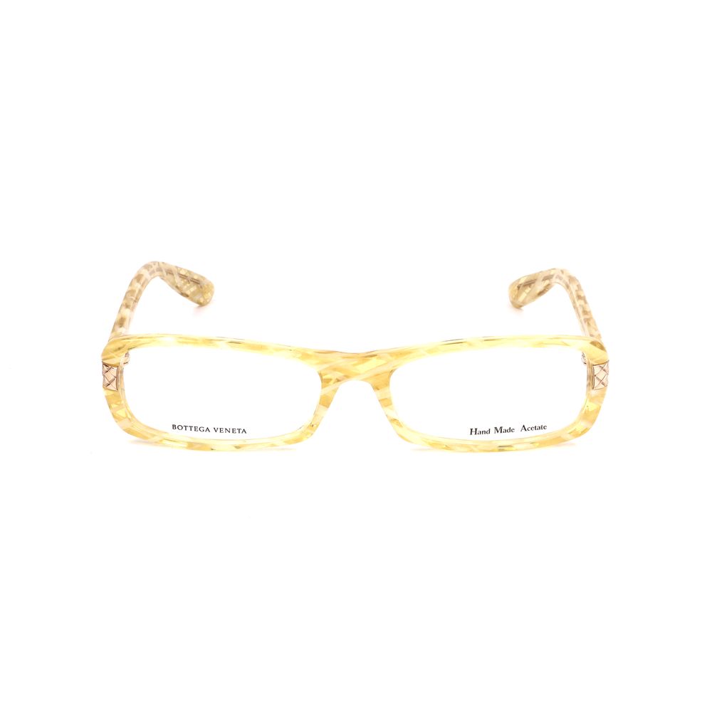 Bottega Veneta Yellow Acetate Frames for women, stylish and elegant glasses made from acetate material.