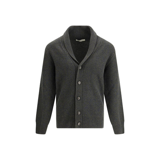 Brooksfield Green Fleece Wool Cardigan