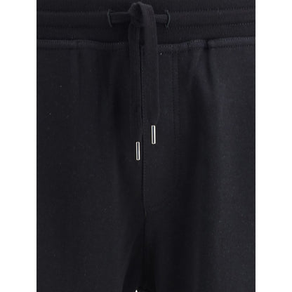 Brunello Cucinelli Black Cotton Joggers (Workout Pants)