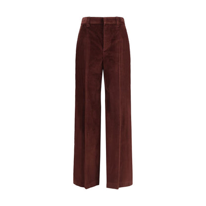 Brunello Cucinelli Bordeaux Cotton Casual Pants