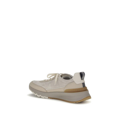 Brunello Cucinelli Gray Nylon Low Top Sneakers