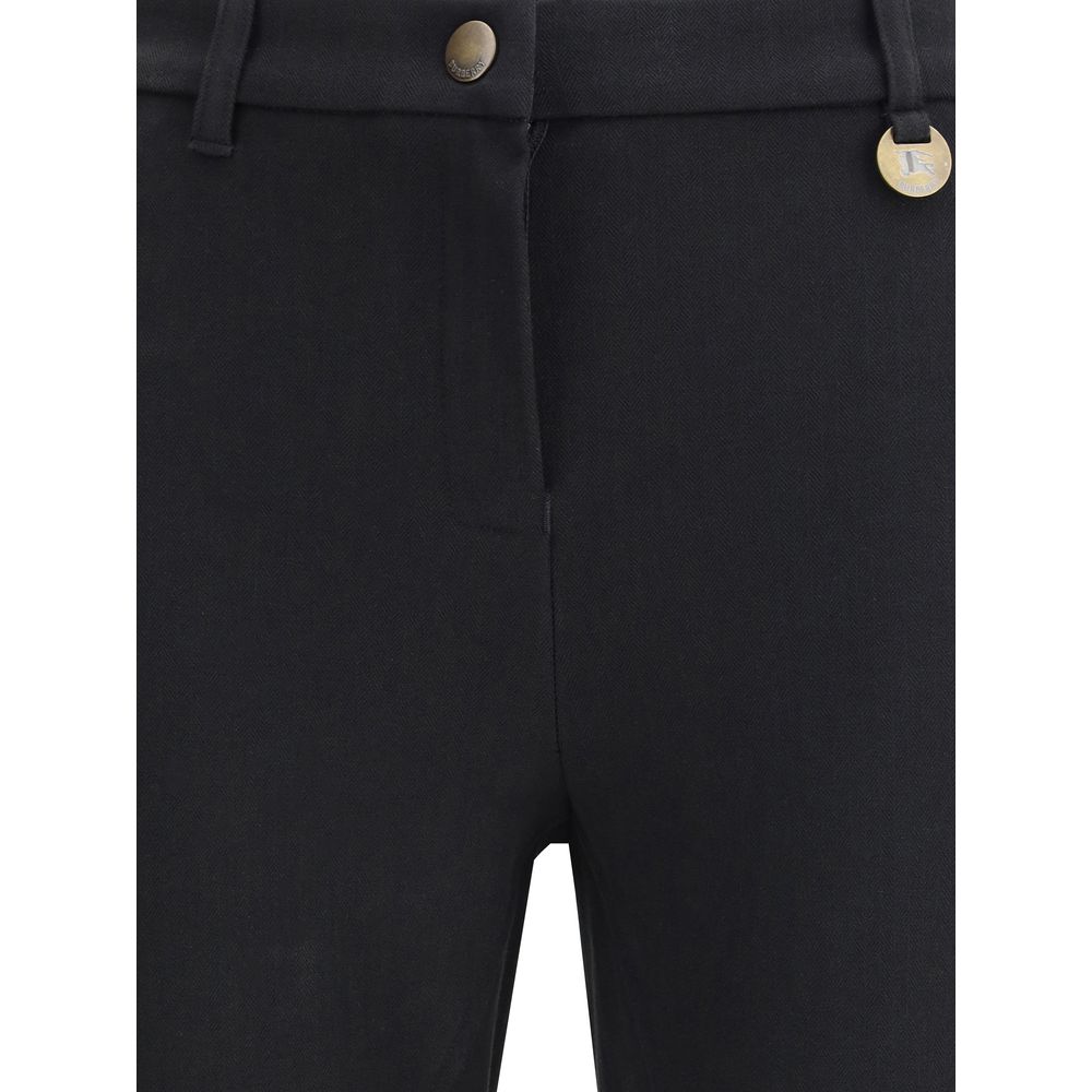 Burberry Black Cotton Casual Pants