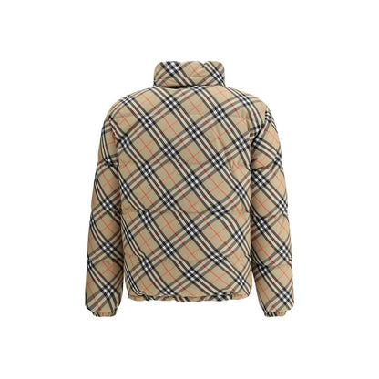 Burberry Multicolor Polyamide Clothing - Reversible Check Down Jacket with Burberry Check, packaway hood, and adjustable drawstring hem.