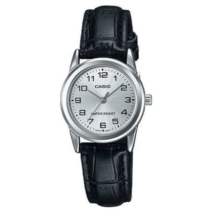 CASIO COLLECTION Mod. LADY 3H. LEATHER - SILVER WATCHES