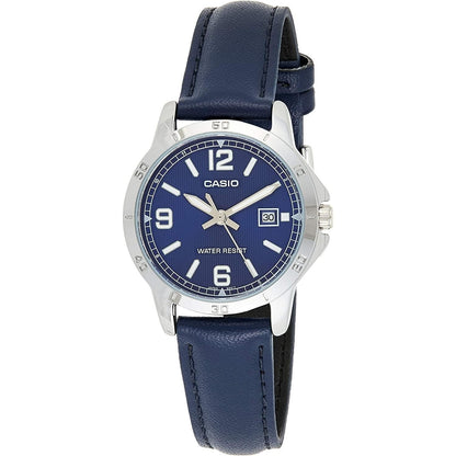 CASIO COLLECTION Mod. LADY DATE. LEATHER - BLUE WATCHES