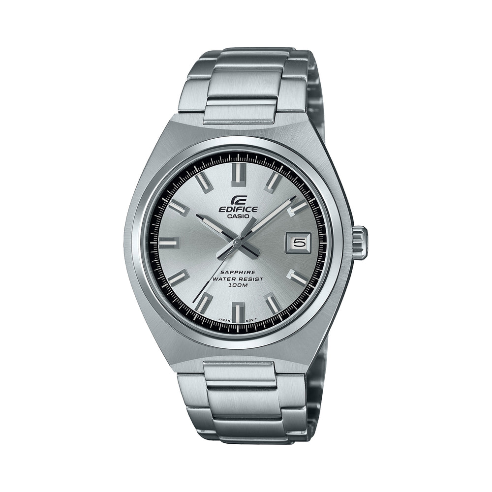 CASIO EDIFICE Mod. SPORT. DATA - SILVER wristwatch, stainless steel case, water resistant 10 ATM, sapphire dial, quartz movement, gent's watch