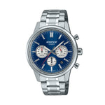 CASIO EDIFICE WATCHES Mod. EFR-575D-2AEF, 40.5mm stainless steel chronograph with blue dial, quartz movement, and 10 ATM water resistance