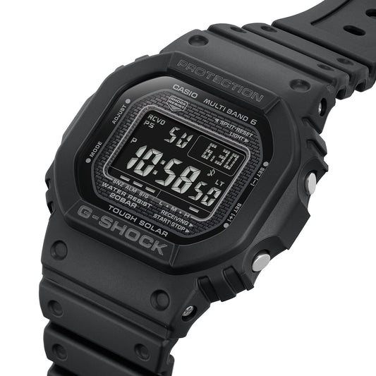 CASIO G-SHOCK Mod. THE NEW ORIGIN Multiband 6 - TOUGH SOLAR - FULL BLACK wristwatch with resin strap and digital display.