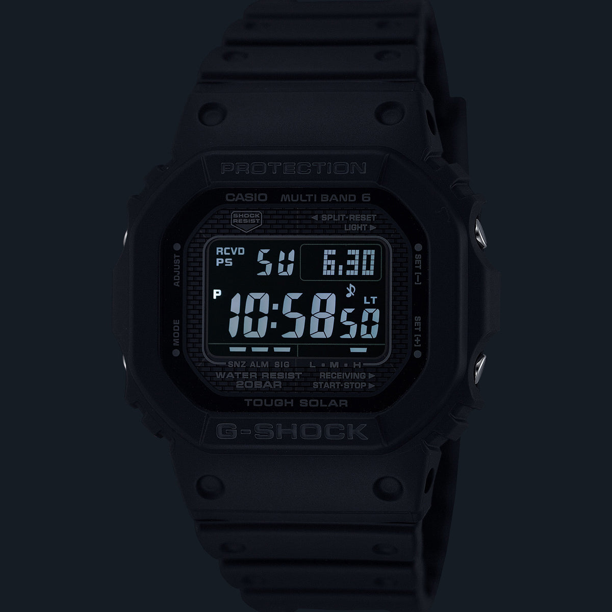 CASIO G-SHOCK Mod. THE NEW ORIGIN Multiband 6 - TOUGH SOLAR - FULL BLACK WATCHES