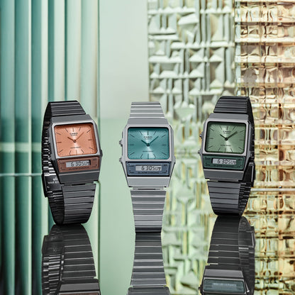 CASIO VINTAGE Mod. EDGY COLLECTION - AQUA GREEN WATCHES