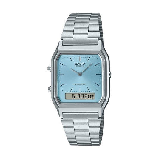 CASIO VINTAGE Mod. EDGY COLLECTION SUNRAY DIAL - LIGHT BLUE WATCHES